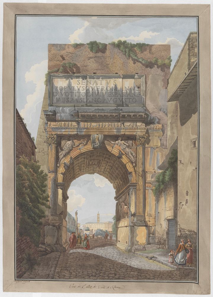 Arch of Titus by Giovanni Volpato and Abraham Louis Rodolphe Ducros