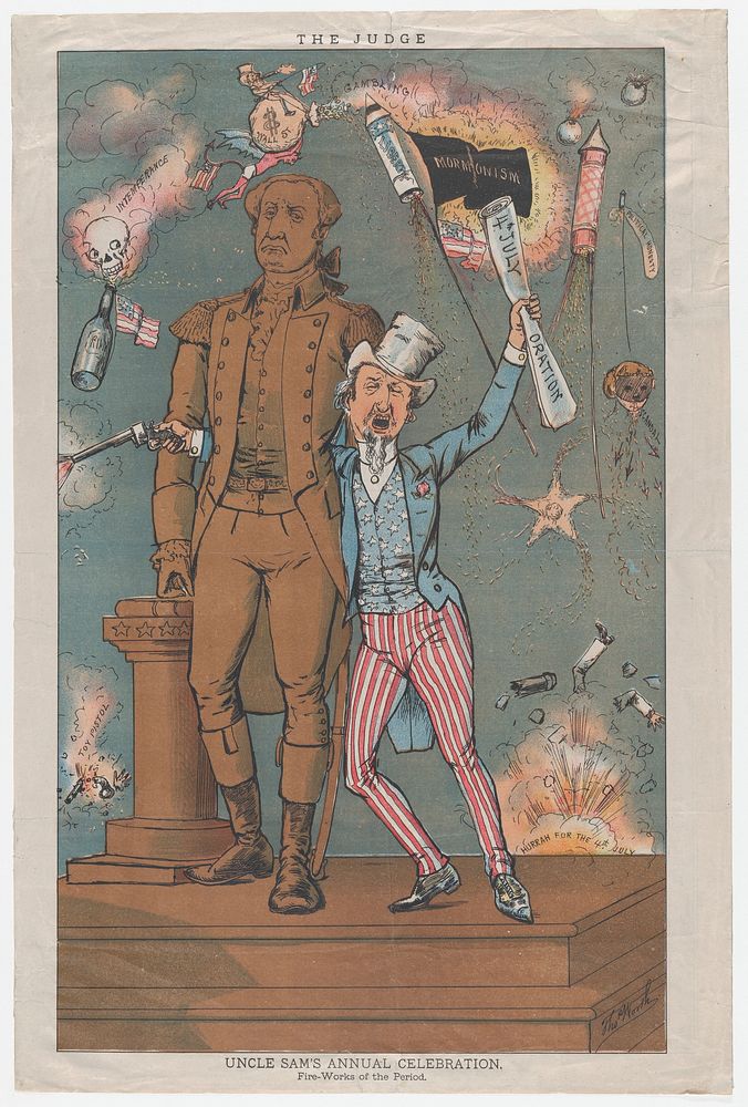 Uncle Sam's Annual Celebration, Fire-Works of the Period, from "The Judge"