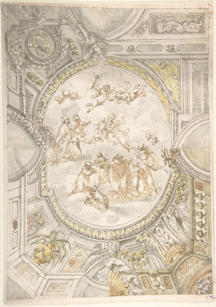Design for a Ceiling with Virgin and Child in Glory