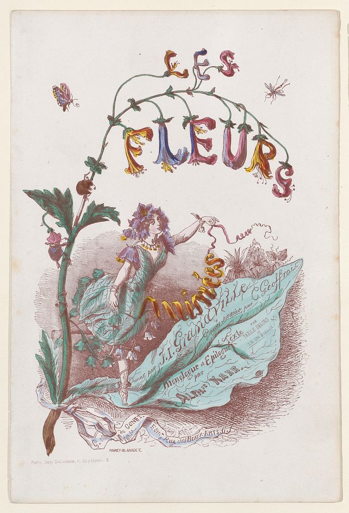 Les Fleurs Animées, Title Page | Free Photo - rawpixel