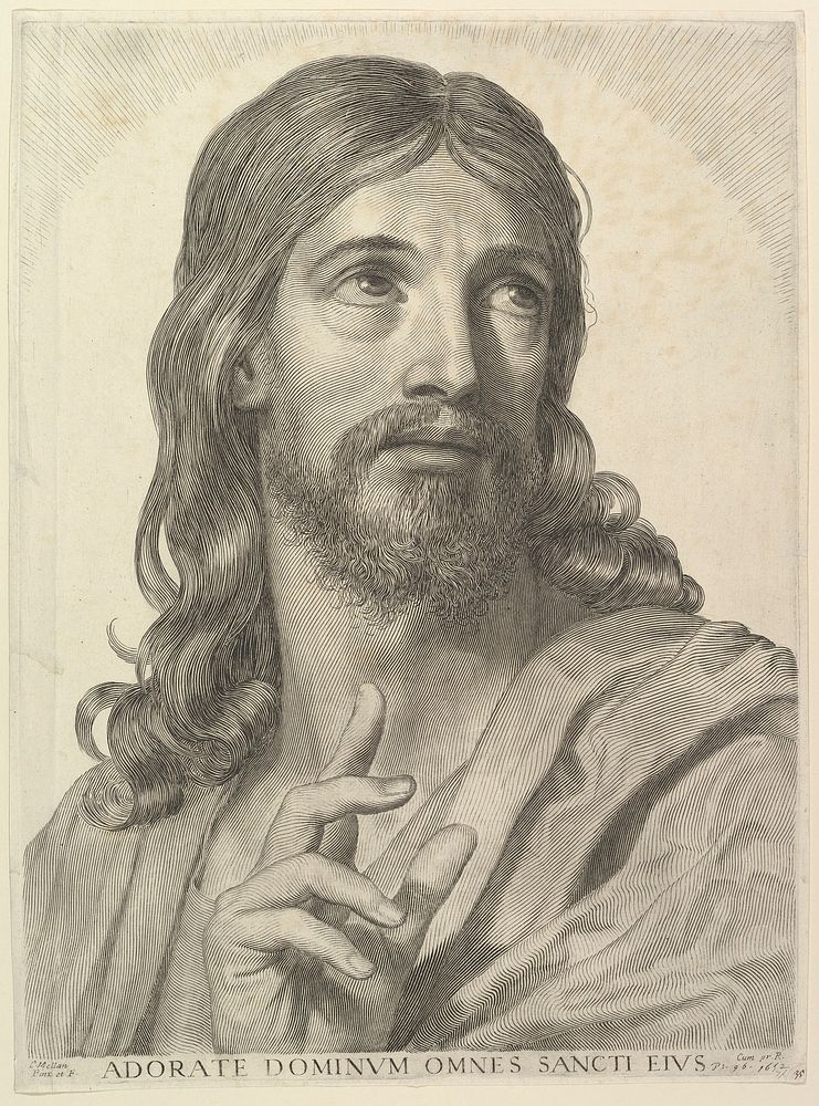 Bust of the Adult Christ by Claude Mellan