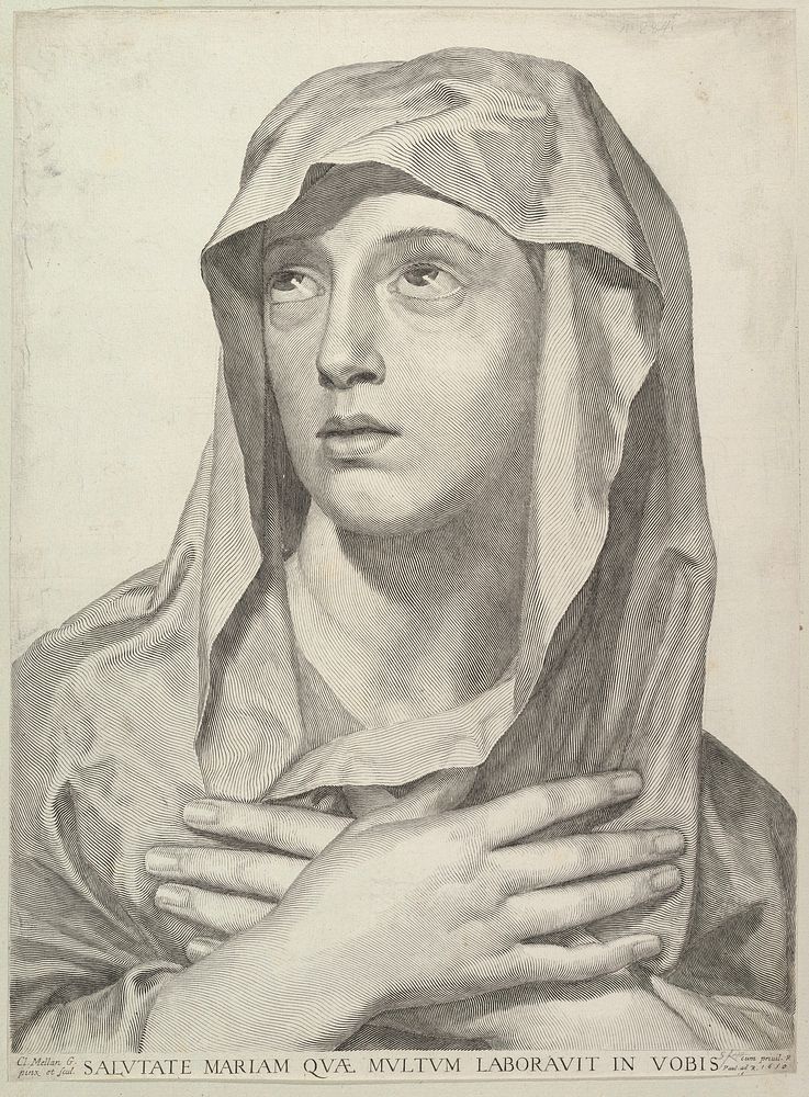 Bust of the Virgin by Claude Mellan