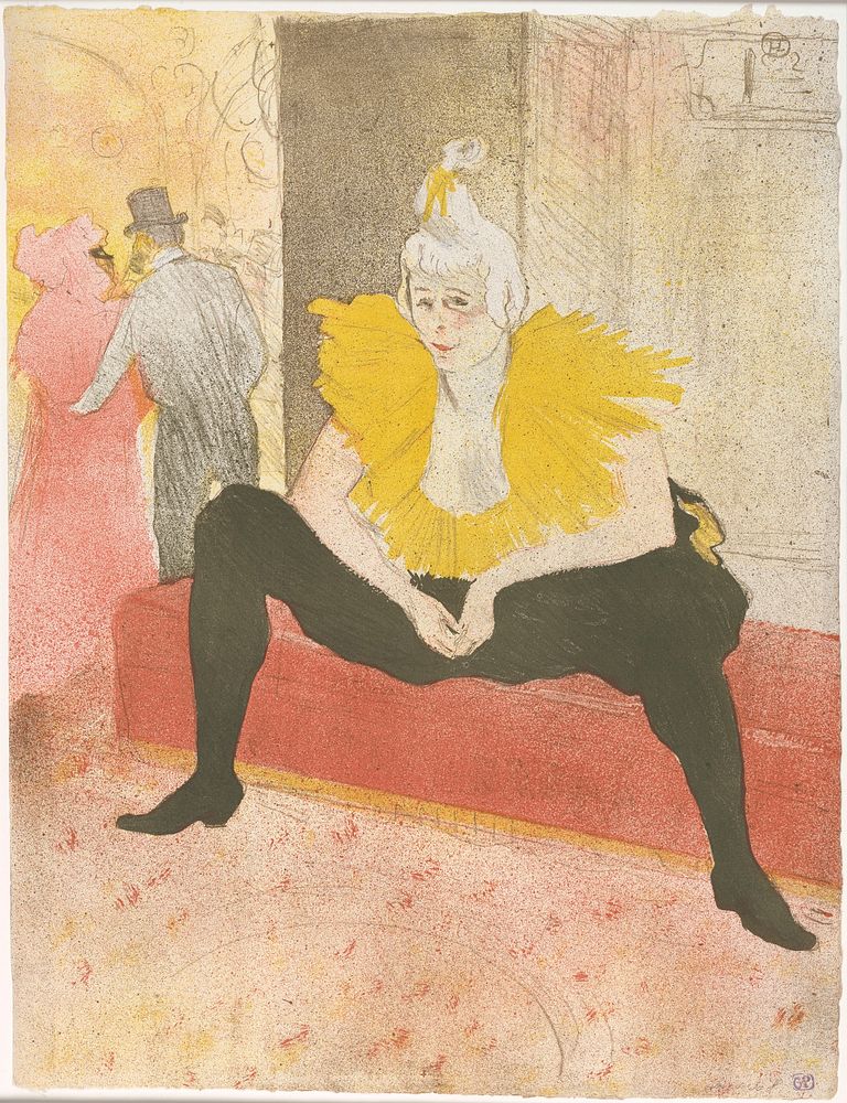 The Seated Clowness (Mademoiselle Cha-u-ka-o) (from the series Elles) by Henri de Toulouse–Lautrec