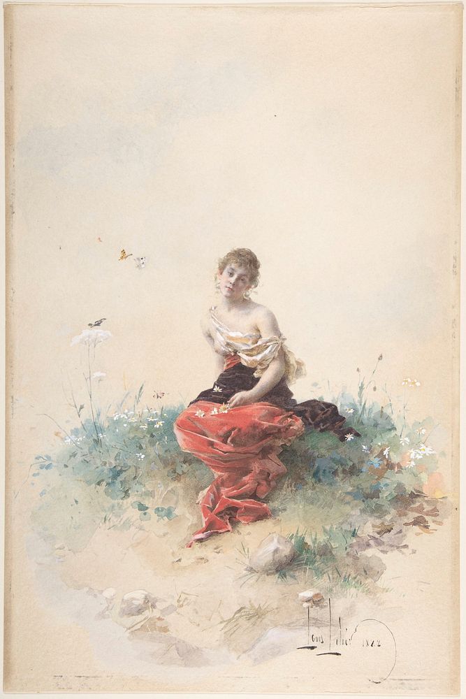 Female Figure by Alexandre-Louis Leloir