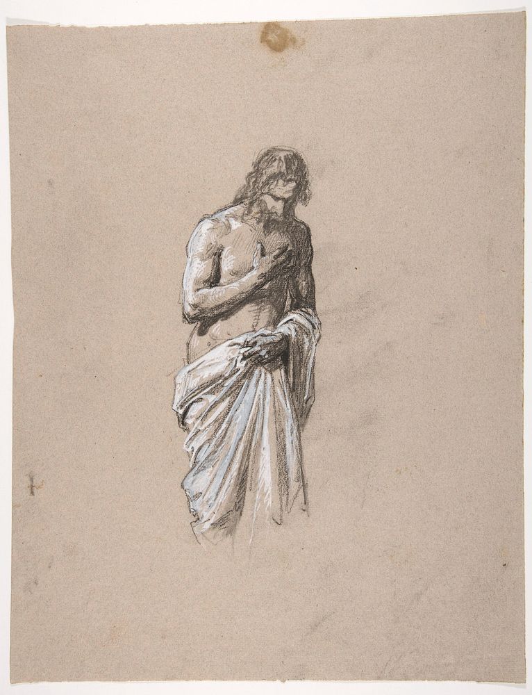 Study for Clovis (middle register; study for wall paintings in the Chapel of Saint Remi, Sainte-Clotilde, Paris, 1858);…