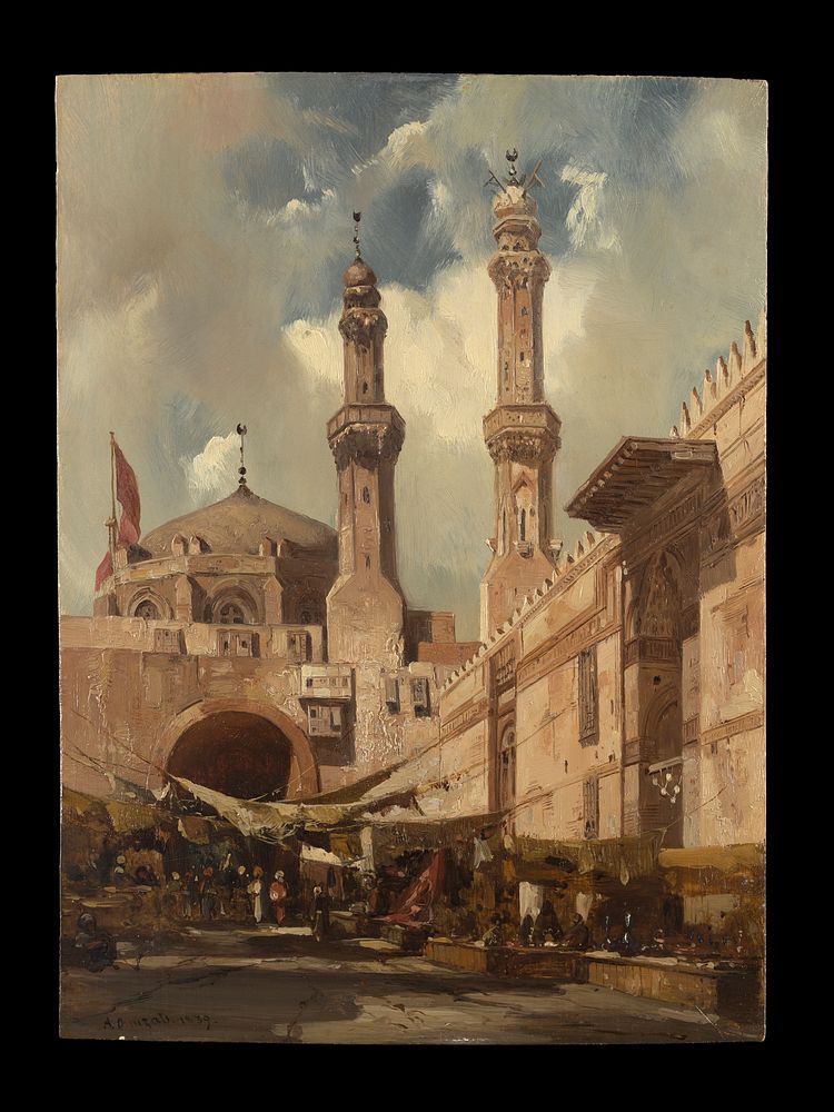 A Cairo Bazaar by Adrien Dauzats