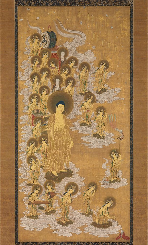 Welcoming Descent of Amida Buddha and Twenty-five Bodhisattvas, Japan