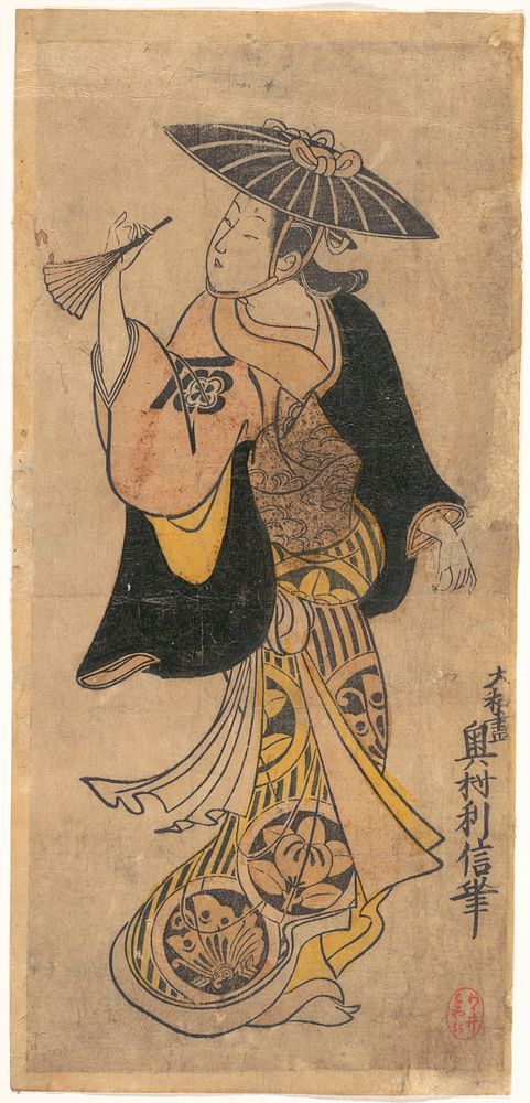 Actor Sanjo Kantaro (1697–1763) as a Woman by Okumura Toshinobu