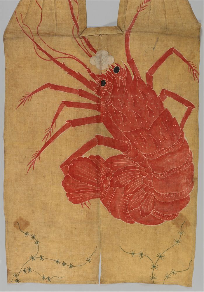 Kyōgen Overvest (kataginu) with Japanese Lobster, Japan