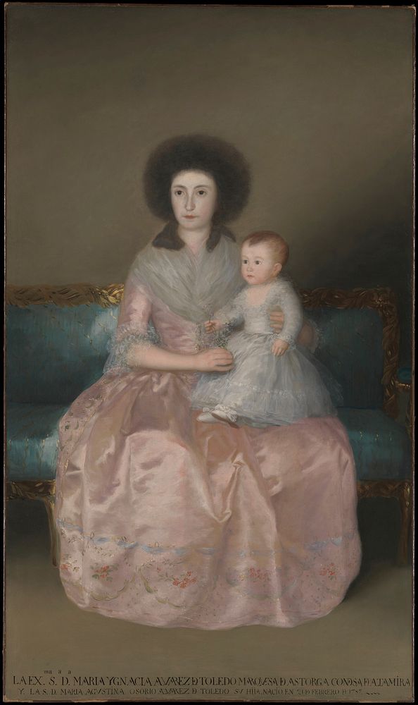 Condesa de Altamira and Her Daughter, Mar&iacute;a Agustina by Francisco de Goya