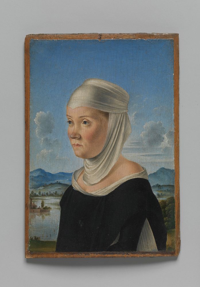 Portrait of a Woman, Possibly a Nun of San Secondo; (verso) Scene in Grisaille