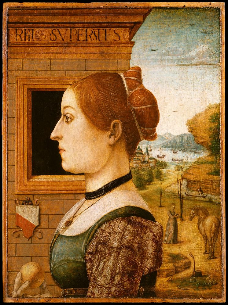 Portrait of a Woman, possibly Ginevra d'Antonio Lupari Gozzadini, attributed to the Maestro delle Storie del Pane