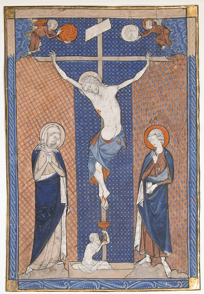 Manuscript Leaf with the Crucifixion, from a Missal, French