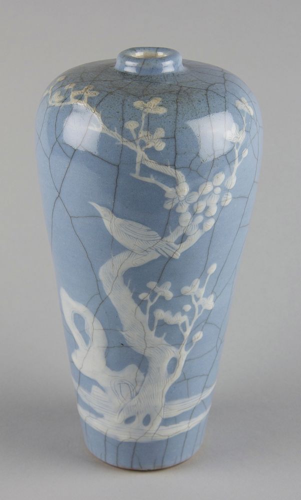 Meiping vase with birds and flowers