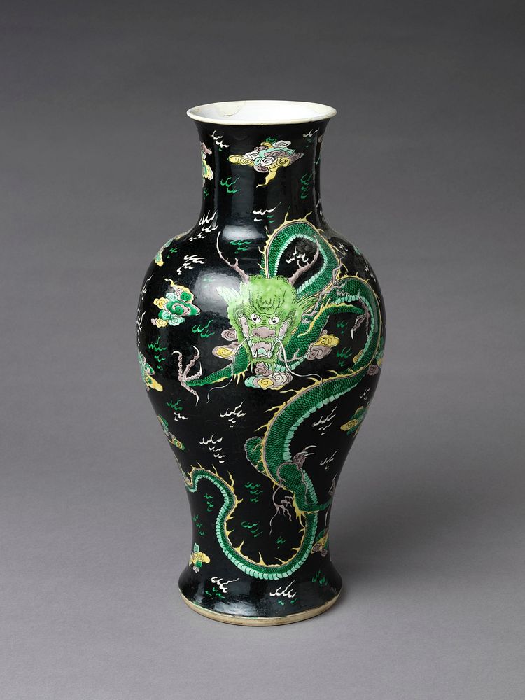 Vase with dragon, China