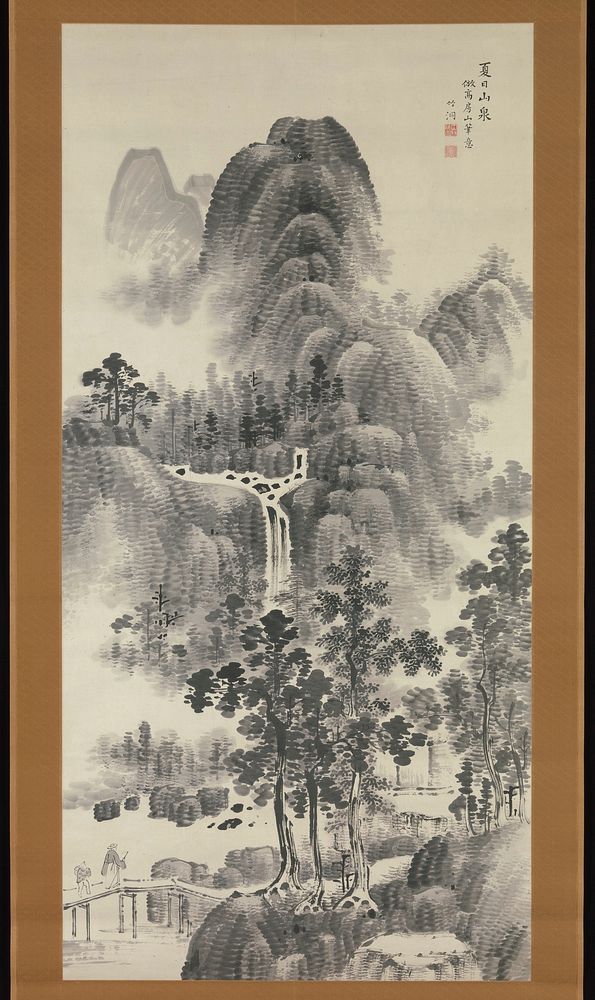 Mountain Stream on a Summer Day by Nakabayashi Chikutō (Japanese, 1776&ndash;1853)