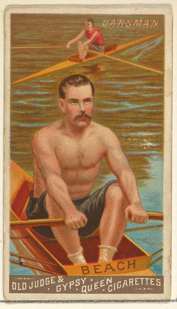 Beach, Oarsman, from the Goodwin Champion series for Old Judge and Gypsy Queen Cigarettes