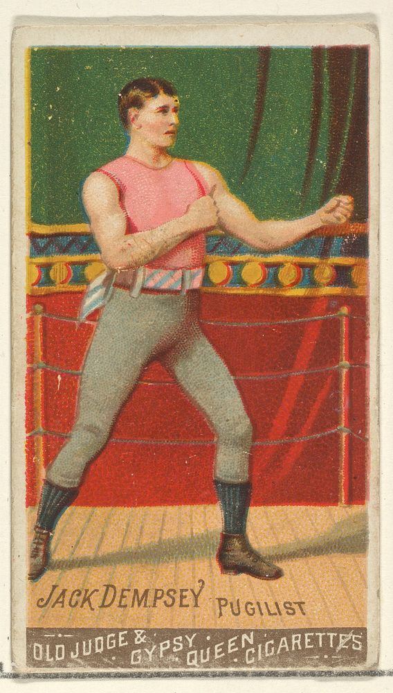 Jack Dempsey, Pugilist, from the Goodwin Champion series for Old Judge and Gypsy Queen Cigarettes