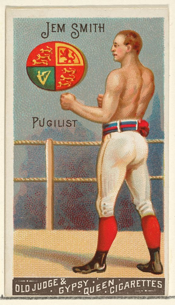 Jem Smith, Pugilist, from the Goodwin Champion series for Old Judge and Gypsy Queen Cigarettes issued by Goodwin & Company