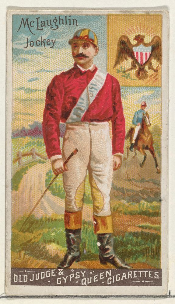 McLaughlin, Jockey, from the Goodwin Champion series for Old Judge and Gypsy Queen Cigarettes issued by Goodwin & Company