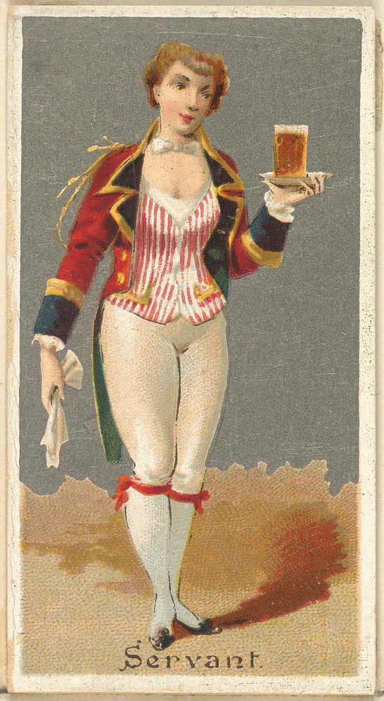Servant, from the Occupations for Women series (N166) for Old Judge and Dogs Head Cigarettes issued by Goodwin & Company