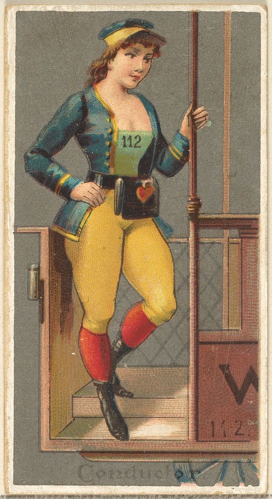 Conductor, from the Occupations for Women series (N166) for Old Judge and Dogs Head Cigarettes issued by Goodwin & Company