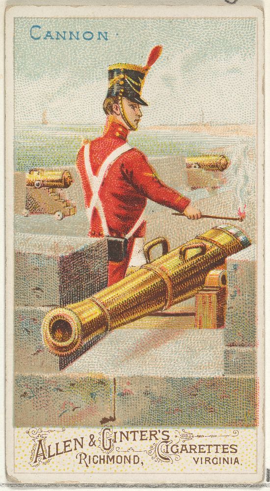 Cannon, from the Arms of All Nations series (N3) for Allen & Ginter Cigarettes Brands issued by Allen & Ginter 