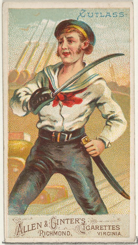 Cutlass, from the Arms of All Nations series (N3) for Allen & Ginter Cigarettes Brands