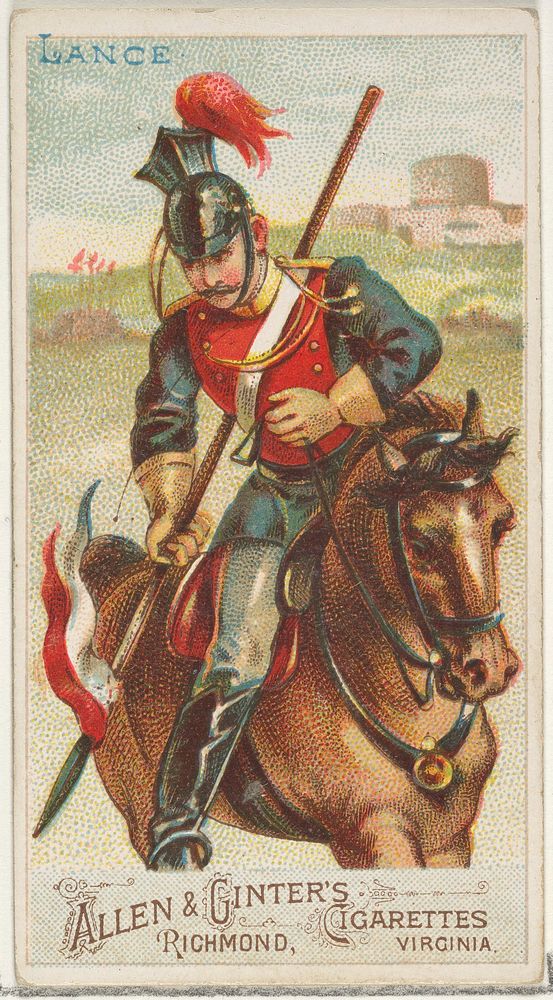 Lance, from the Arms of All Nations series (N3) for Allen & Ginter Cigarettes Brands issued by Allen & Ginter 