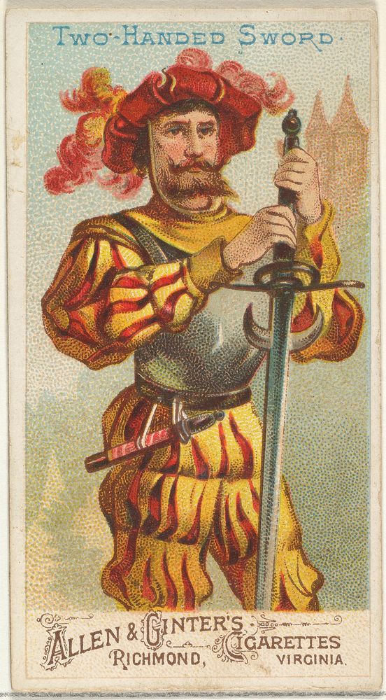 Two-handed Sword, from the Arms of All Nations series (N3) for Allen & Ginter Cigarettes Brands issued by Allen & Ginter 