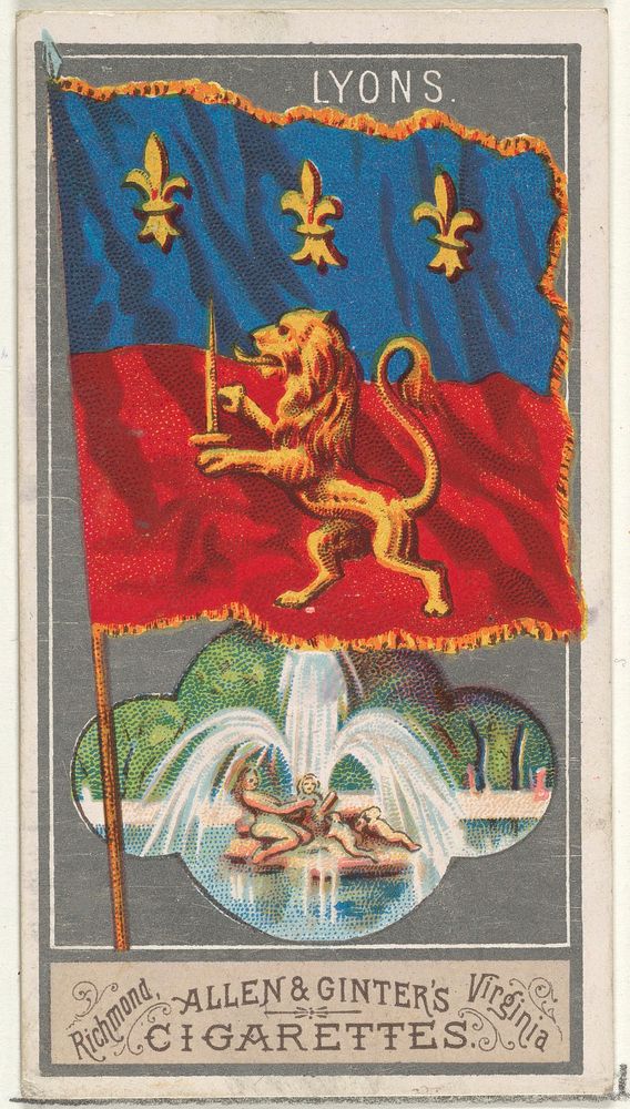 Lyons, from the City Flags series (N6) for Allen & Ginter Cigarettes Brands issued by Allen & Ginter 