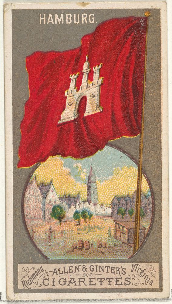 Hamburg, from the City Flags series (N6) for Allen & Ginter Cigarettes Brands issued by Allen & Ginter 