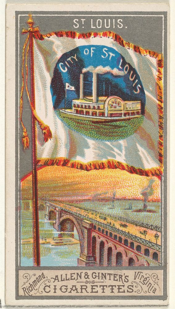 St. Louis, from the City Flags series (N6) for Allen & Ginter Cigarettes Brands issued by Allen & Ginter 