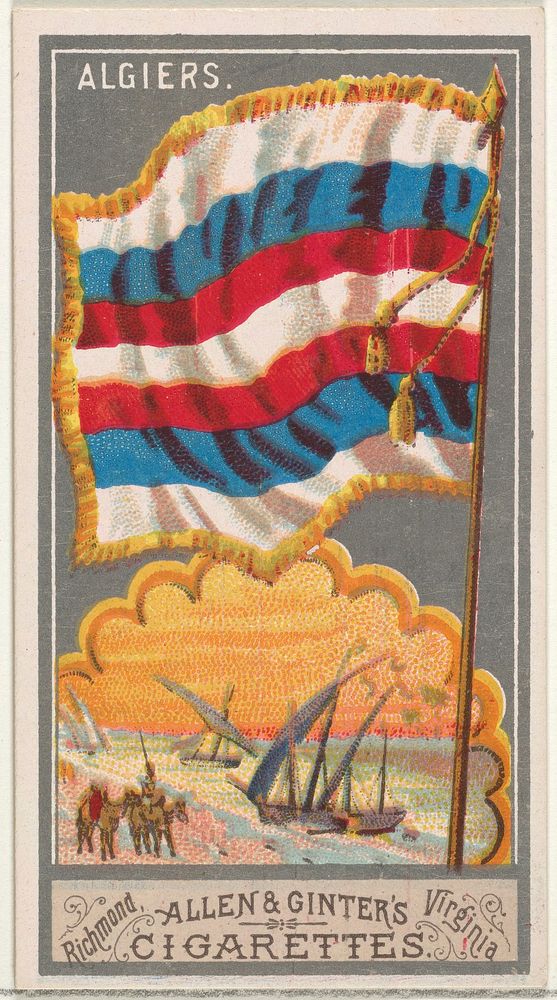 Algiers, from the City Flags series (N6) for Allen & Ginter Cigarettes Brands issued by Allen & Ginter 