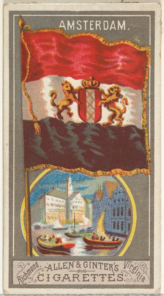 Amsterdam, from the City Flags series (N6) for Allen & Ginter Cigarettes Brands