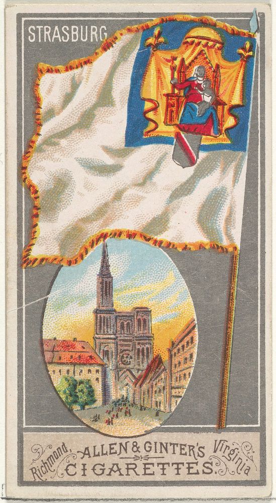 Strasburg, from the City Flags series (N6) for Allen & Ginter Cigarettes Brands issued by Allen & Ginter 