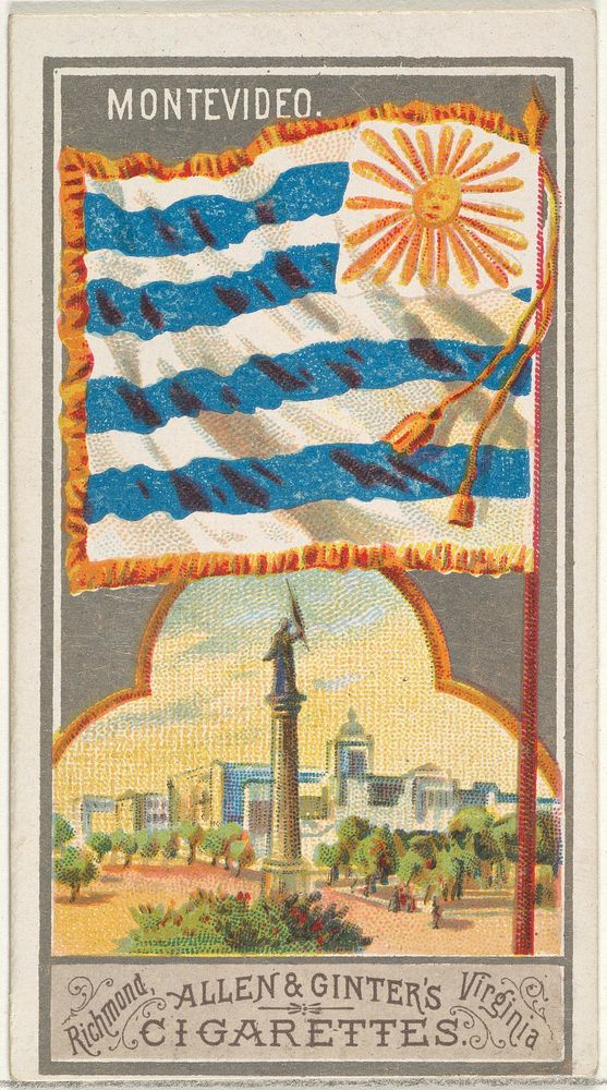 Montevideo, from the City Flags series (N6) for Allen & Ginter Cigarettes Brands issued by Allen & Ginter 