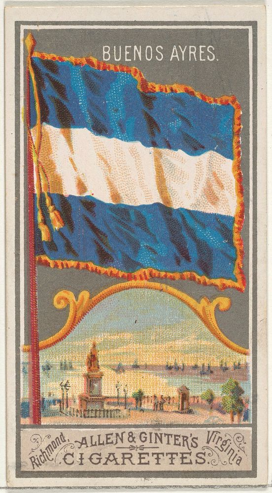 Buenos Aires, from the City Flags series (N6) for Allen & Ginter Cigarettes Brands