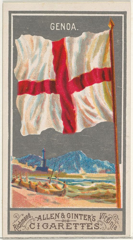 Genoa, from the City Flags series (N6) for Allen & Ginter Cigarettes Brands issued by Allen & Ginter 