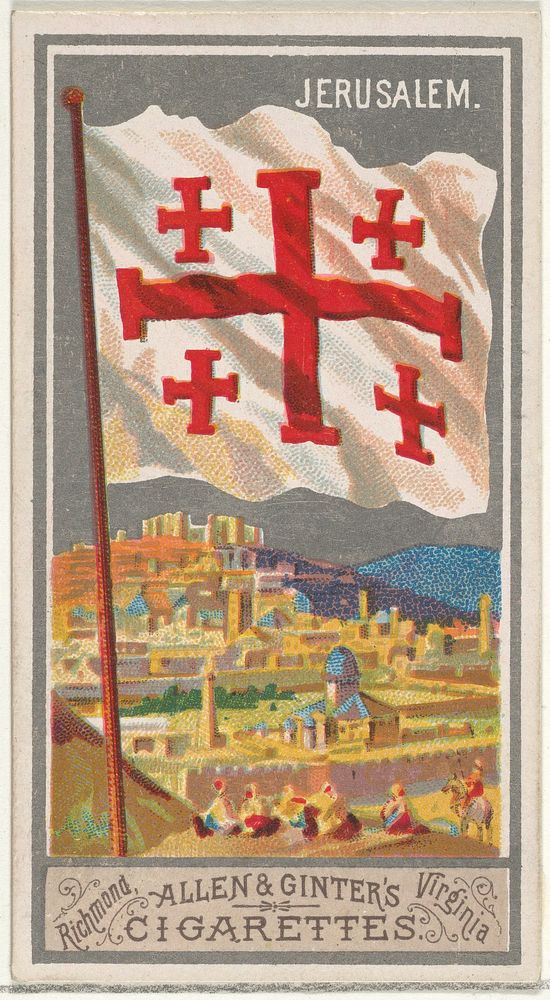 Jerusalem, from the City Flags series (N6) for Allen & Ginter Cigarettes Brands