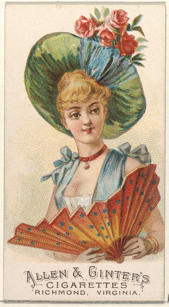 Plate 50, from the Fans of the Period series (N7) for Allen & Ginter Cigarettes Brands