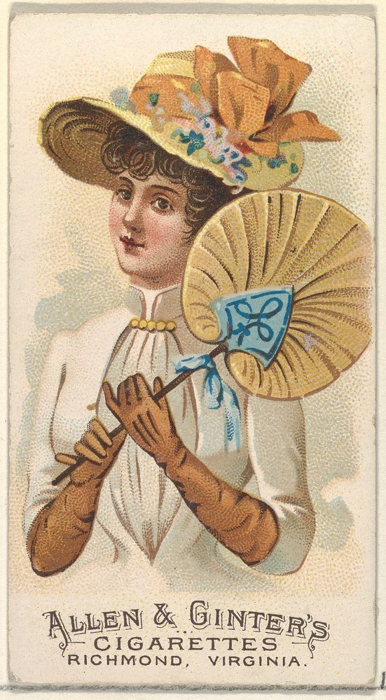 Plate 34, from the Fans of the Period series (N7) for Allen & Ginter Cigarettes Brands