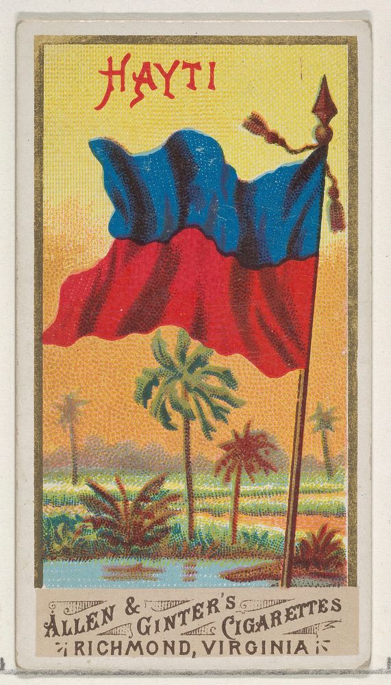 Haiti, from Flags of All Nations, Series 1 (N9) for Allen & Ginter Cigarettes Brands issued by Allen & Ginter 