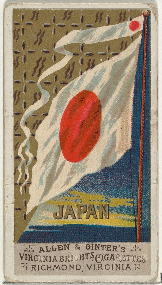 Japan, from Flags of All Nations, Series 1 (N9) for Allen & Ginter Cigarettes Brands issued by Allen & Ginter 