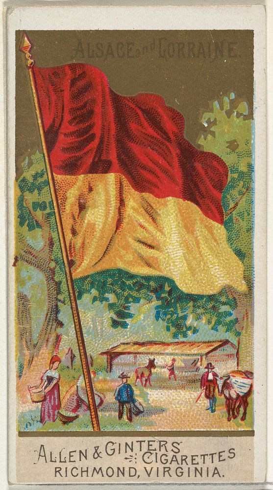 Alsace and Lorraine, from Flags of All Nations, Series 2 (N10) for Allen & Ginter Cigarettes Brands issued by Allen & Ginter 