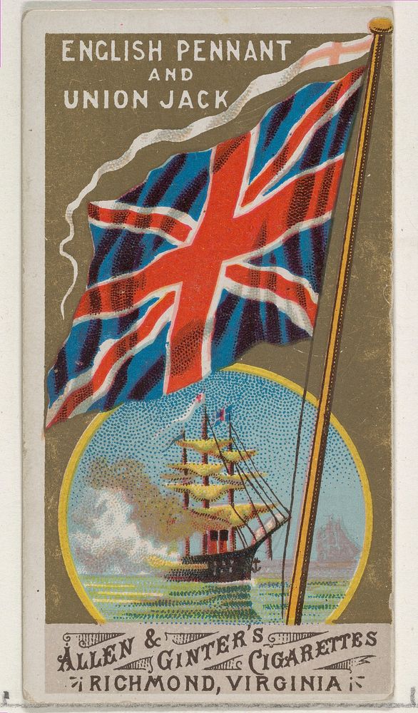 Royal Standard, Great Britain, from Flags of All Nations, Series 1 (N9) for Allen & Ginter Cigarettes Brands