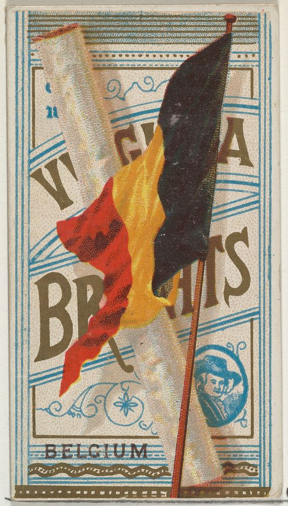 Belgium, from Flags of All Nations, Series 1 (N9) for Allen & Ginter Cigarettes Brands