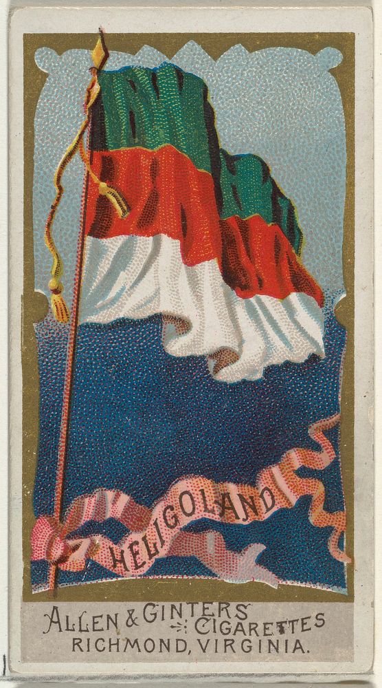 Heligoland, from Flags of All Nations, Series 2 (N10) for Allen & Ginter Cigarettes Brands issued by Allen & Ginter 