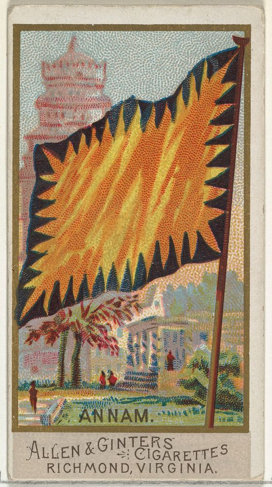 Annam, from Flags of All Nations, Series 2 (N10) for Allen & Ginter Cigarettes Brands issued by Allen & Ginter 
