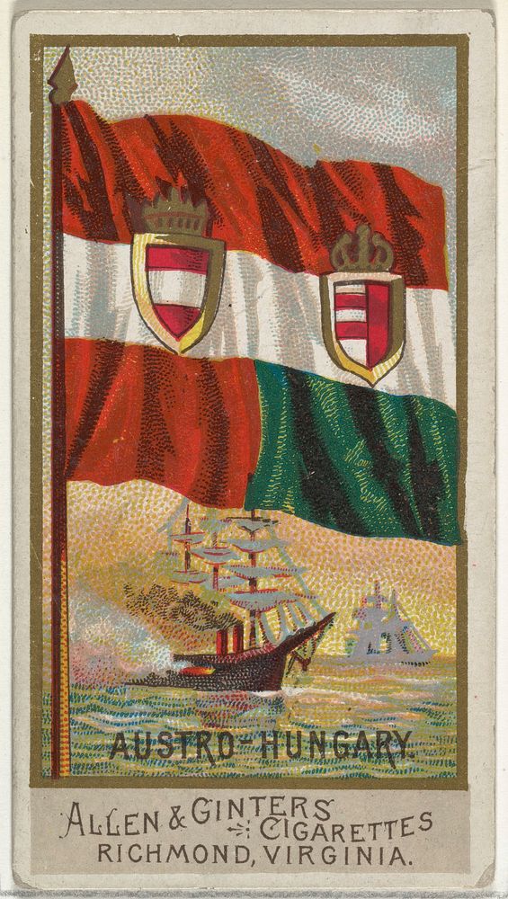 Austro-Hungary, from Flags of All Nations, Series 2 (N10) for Allen & Ginter Cigarettes Brands issued by Allen & Ginter 